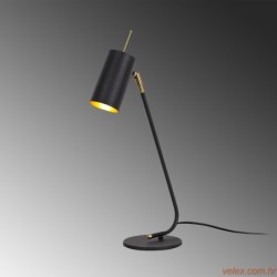 Stolna lampa TABLE metalna crna, 8 x 26 cm, visina 55 cm, duljina kabla 200 cm, E27 40 W, Sivani - MR-611