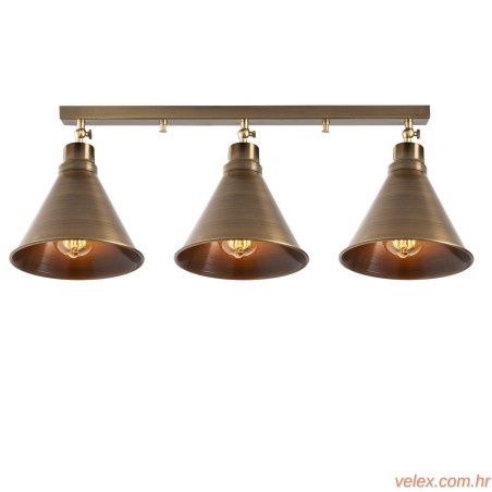 Stropna lampa VINTAGE, metalna 72 x 20 cm, visina 26 cm, E27 40 W, Berceste - N-678