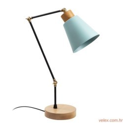 Stolna lampa MANAGVATI tirkizna, drvo-metal, 14 cm, visina 52 cm, duljina kabla 200 cm, E27 40 W, Manavgat - N-597