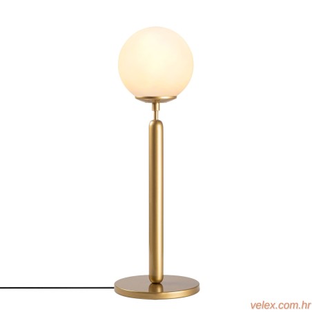 Stolna lampa KING vintage, metal- staklo, promjer 15 cm, dimenzija 18 x 18 x 52 cm, duljina kabla 200 cm, E14 40 W, King - 1146