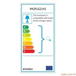 Visilca DEARLINE  metal crna, 104 x 34 cm, visina 50-140 cm. Dimenzije sjenila 32 34 i 36 cm, 3X E27 15 W, Dear - 11220