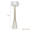 Podna lampa FLOOR bijelo- zlatno, metal- platno, 21 x 38 cm, visina 155 cm, E27 60 W, AYD-3077