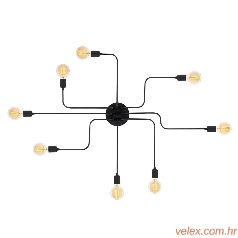 Vislica TRUVA 2 crna, metal, promjer 140cm, visina 15 cm, E27 40 W, Truva - N-698