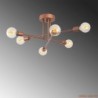 Stropna lampa FLOWER, bakar, metal, 64 x 640 cm, visina 30 cm,  E27 40 W, Flower - 173-AV