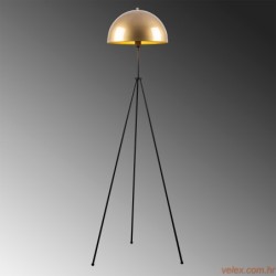 Podna lampa CAN , zlatno- crna, metalm 50 x 50 cm, visina 170 cm, promjer sjenila 40 cm, visina 22 cm, E27 40 W, Can - NT - 113