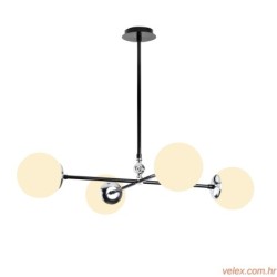 Visilica MY LEGEND 145, crno- bijela, metal, 86 x 86 cm, visina 60 cm, duljina kabla 90 cm, 4 x E27 40 W, My Legend - 145--AV