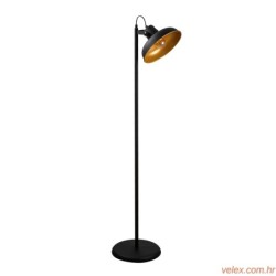 Podna lampa LIK, crno- zlatna, metal, 30 x 43 cm, visina 145 cm, promjer sjenila 26 cm, visina 19 cm, E27 40 W, Lik - 4036