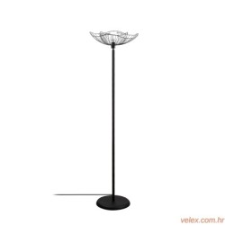 Podna lampa FARAC, crna, metal, 50 x 50 cm, vsina 148 cm, dimenzija sjenila 50 x 14 cm, duljina kabla 350 cm, E27 40 W, Farac -