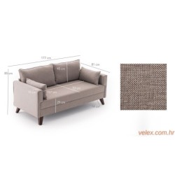 Dvosjed BELLA bež, Bella Sofa For 2 Pr - Cream