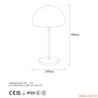 Stolna lampa VARZAN metalna crna promjer 28 cm, visina 18 cm, ukupna dimenzija 28 x 28 x 50 cm,