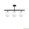 Stropna lampa ATMACA 3 crna, metal- staklo, 60 x 15 cm, visina 37 cm, promjer kugli 15 cm, 3 x E27 15W, Atmaca - 10280