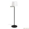 Podna lampa ASSOS crna, metal- platno, promjer 28 cm, visina 120 cm, promjer sjenila 30 cm, visina 18