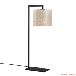 Stolna lampa PROFILL, crno- bež, metal- platno, 27 x 20 cm, visina 65 cm, promjer sjenila 20 cm, visina 22 cm, duljina kbala 20