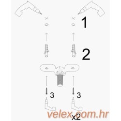 Vislica SOCKET, crno, metal, promjer 118 cm, visina 122 cm, promjer sjenila 38 cm, visina 14 cm, diuljina kabla 180 cm, 3 x E27