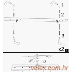 Vislica CHOOP 2, crno- bakreno, metal, 67 x 17 cm, visina 11 cm, promjer sjenila 17 cm, visina 16 cm, podesiva visiana, duljina