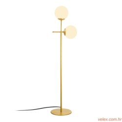 Podna lampa MUDONI MR, zlatna, metal- staklo, 34 x 15 cm, visina 174 cm, duljina kabla 350 cm, 2 x E27 40 W, Mudoni - MR - 955