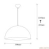 Vislica LIGHT crna, metal, 50 x 50 cm, visina 121 cm, duljina kabla 90 cm, E27 40 W, Berceste - 235-S