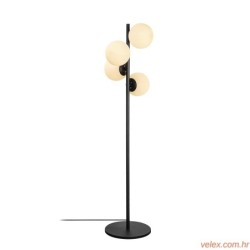 Podna lampa FAZE 115, crna, metal- staklo, 32 x 32 cm, visina 130 cm, promjer kugle 15 cm, duljina kabla 200 cm, 4 X E27 40 W,