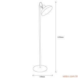 Podna lampa LIK, crno- zlatna, metal, 30 x 43 cm, visina 145 cm, promjer sjenila 26 cm, visina 19 cm, E27 40 W, Lik - 4036