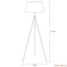 Podna lampa TRIPOD, crna, metal, 65 x 65 cm, visina 165 cm, dimenzija sjenila 40 x 50x 28 cm, duljina kabla 350 cm, E27 40 W, T