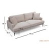 Trosjed PAPIRA bež, Papira 3 Seater - Beige