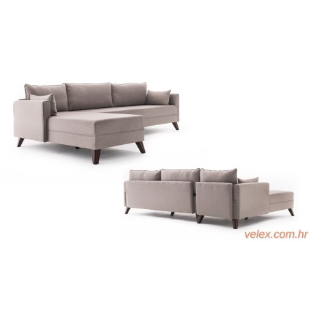 Kutna garnitura BELLA CORNER lijeva, krem, Bella Corner Sofa Left 1 - Cream