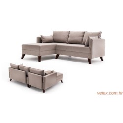 Kutna garnitura BELLA CORNER 2 lijeva, krem, Bella Corner Sofa Left 2 - Cream