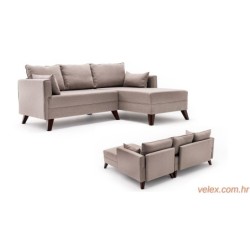 Kutna garnitura BELLA CORNER 2 desna, krem, Bella Corner Sofa Right 2 - Cream