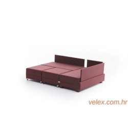 Kutna garnitura na razvlačenje BELLA SOFT, desna, tamno crvena, Fly Corner Sofa Bed Right - Claret Red