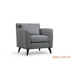 Fotelja, Crno Bijela, Nordic Armchair - Patterned