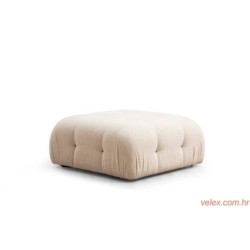 Tabure, Krem, Bubble Pouffe - Cream Bouclette