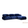 Tabure, Plava, Bubble Pouffe - Velvet Blue