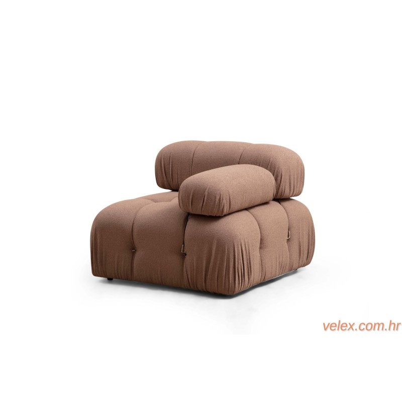 Sofa, Smeđa, Bubble 1R - Brown Bouclette