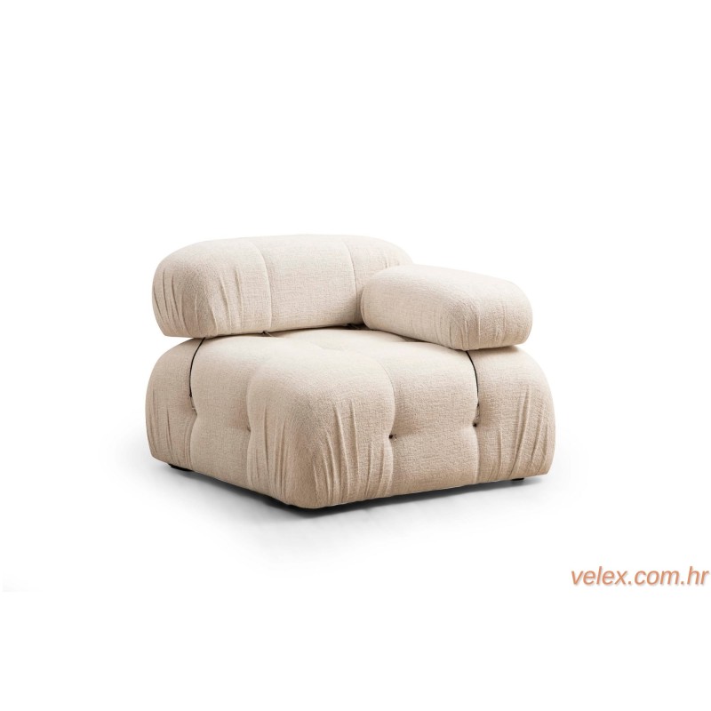 Sofa, Krem, Bubble 1R - Cream Bouclette