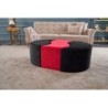 Tabure, Crno Crvena, Alya Puf - Black, Red