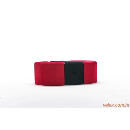 Tabure, Crno Crvena, Alya Puf - Red, Black