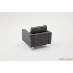 Sofa, Antracit Zlato, Berlin - Anthracite, Gold