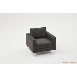 Sofa, Antracit Zlato, Berlin - Anthracite, Gold