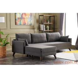 Kutna garnitura, Antracit, Bella Corner Sofa Left - Anthracite