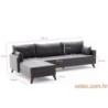 Kutna garnitura, Antracit, Bella Corner Sofa Left - Anthracite