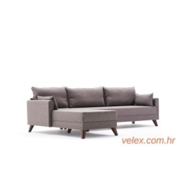 Kutna garnitura, Smeđa, Bella Corner Sofa Left - Brown