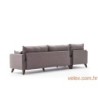 Kutna garnitura, Smeđa, Bella Corner Sofa Left - Brown