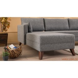 Kutna garnitura, Sivo, Bella Corner Sofa Left 1