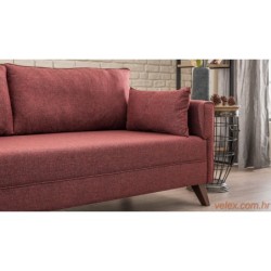 Kutna garnitura, Bordo crvena, Bella Corner Sofa Left 1 - Claret Red