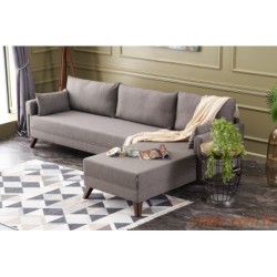 Kutna garnitura, Smeđa, Bella Corner Sofa Right - Brown