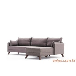 Kutna garnitura, Smeđa, Bella Corner Sofa Right - Brown