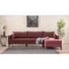 Kutna garnitura, Bordo crvena, Bella Corner Sofa Right 1 - Claret Red