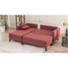 Kutna garnitura na razvlačenje, Bordo crvena, Bella Corner Sofa Left 2 - Claret Red