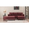 Kutna garnitura na razvlačenje, Bordo crvena, Bella Corner Sofa Right 2 - Claret Red