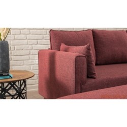 Kutna garnitura na razvlačenje, Bordo crvena, Bella Corner Sofa Right 2 - Claret Red